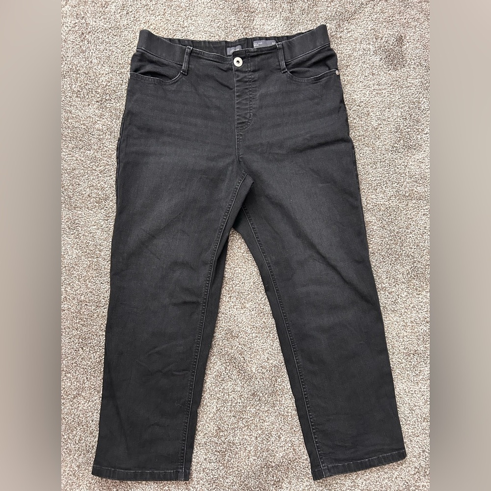 J.Jill High Rise Cropped Jeans – Size 10 black cotton pants - Picture 4 of 14